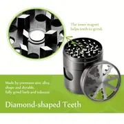 1pc 60mm 4 layer zinc alloy grinding machine metal grinder cigarette spice grinder grinding machine tobacco grinder chrismas gifts halloween gifts details 6