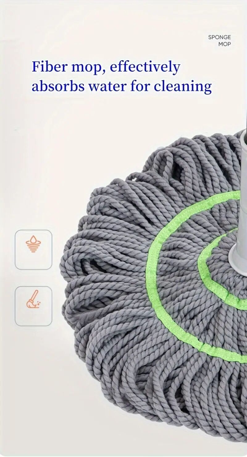 easywring spin mop hands free washing self twisting rotating lazy mop with handle ideal for bedroom floors living room bathroom no electricity needed bathroom mop mop design washable mop head reusable mop pads details 4