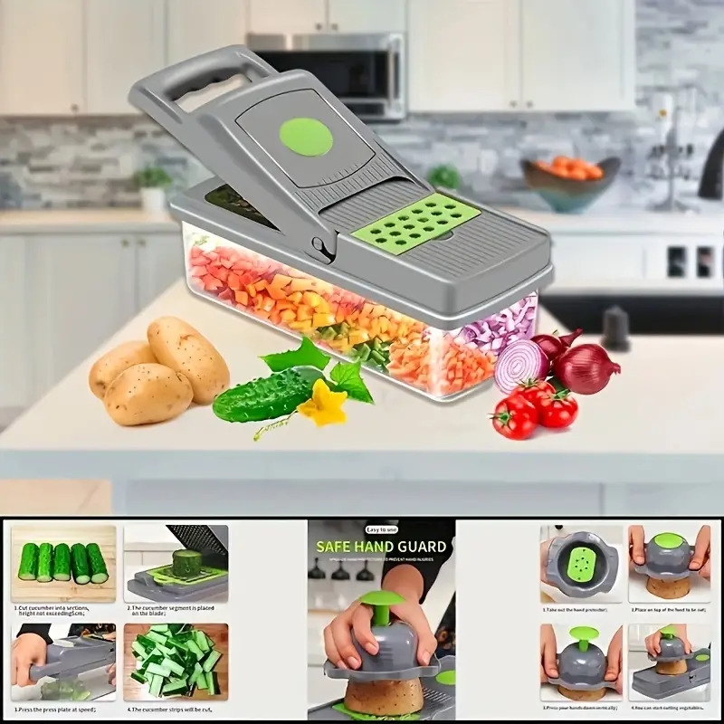 14 in 1 veggie chopper the ultimate kitchen gadget for quick easy food prep 0