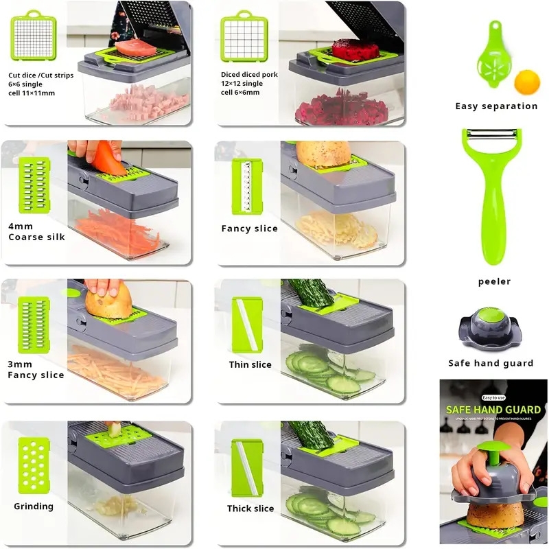 14 in 1 veggie chopper the ultimate kitchen gadget for quick easy food prep 6