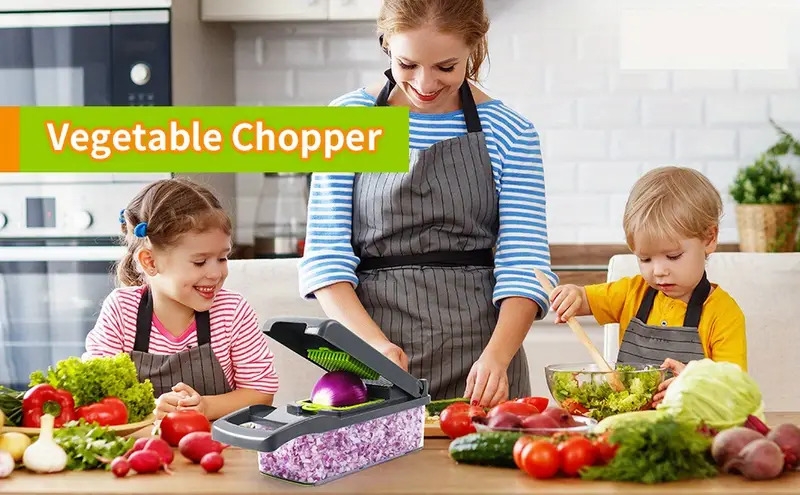 14 in 1 veggie chopper the ultimate kitchen gadget for quick easy food prep details 0