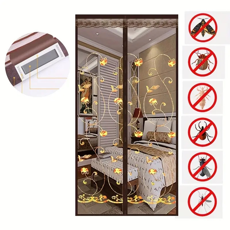 1pc magnetic mosquito proof door curtain summer gauze door and window household partition self   magnet no drilling mosquito net fly proof 1