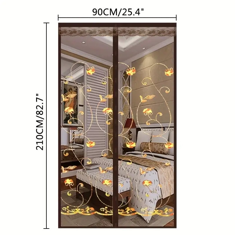1pc magnetic mosquito proof door curtain summer gauze door and window household partition self   magnet no drilling mosquito net fly proof 4