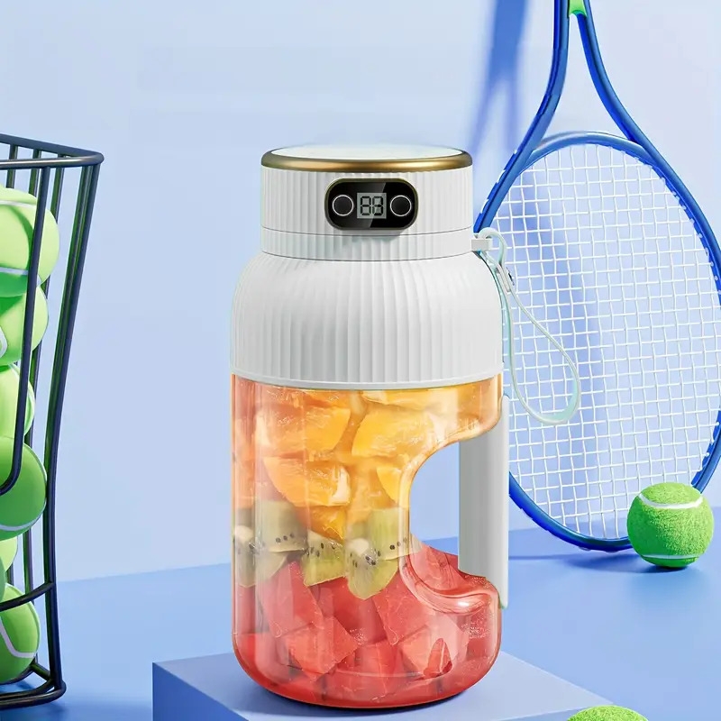 水果榨汁机,便携式多功能饮料杯,升级10 片刀片大容量便携式榨汁机,适用于蔬菜、水果和奶昔的多功能榨汁机搅拌机,充电式榨汁机,适用于运动、旅行和户外便携式搅拌机 商品详情 6