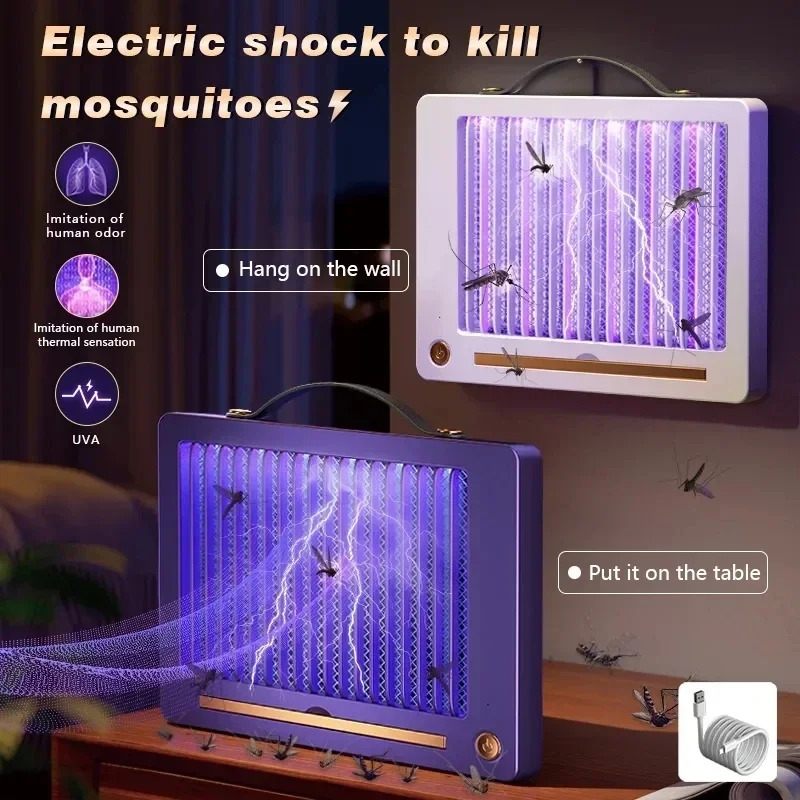 Nouvelle lampe anti-moustiques électrique murale, piège à insectes, destructeur d'insectes silencieux pour la maison et l'extérieur