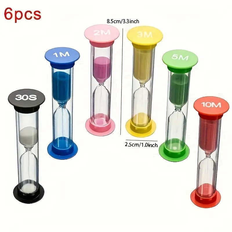 6pcs montessori drop proof   6 color classroom game clock timer drop proof and fun details 0