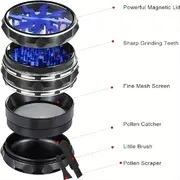 1pc multisided diamond shaped tobacco grinder lightweight tobacco grinder diamond shaped tobacco grinding machine 2 5 inches details 1