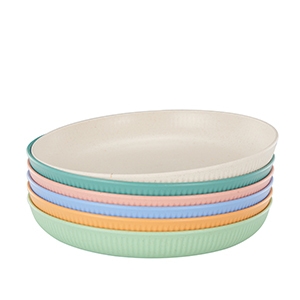 wheat straw plates set dinner Plates