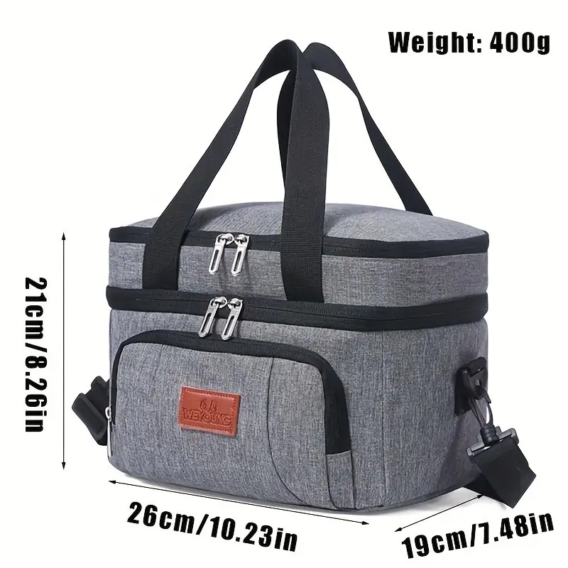 1 个牛津布保温袋 多功能保温袋 多功能午餐盒袋 实用零食袋 食物袋 便携式保温袋 食物外卖袋 3