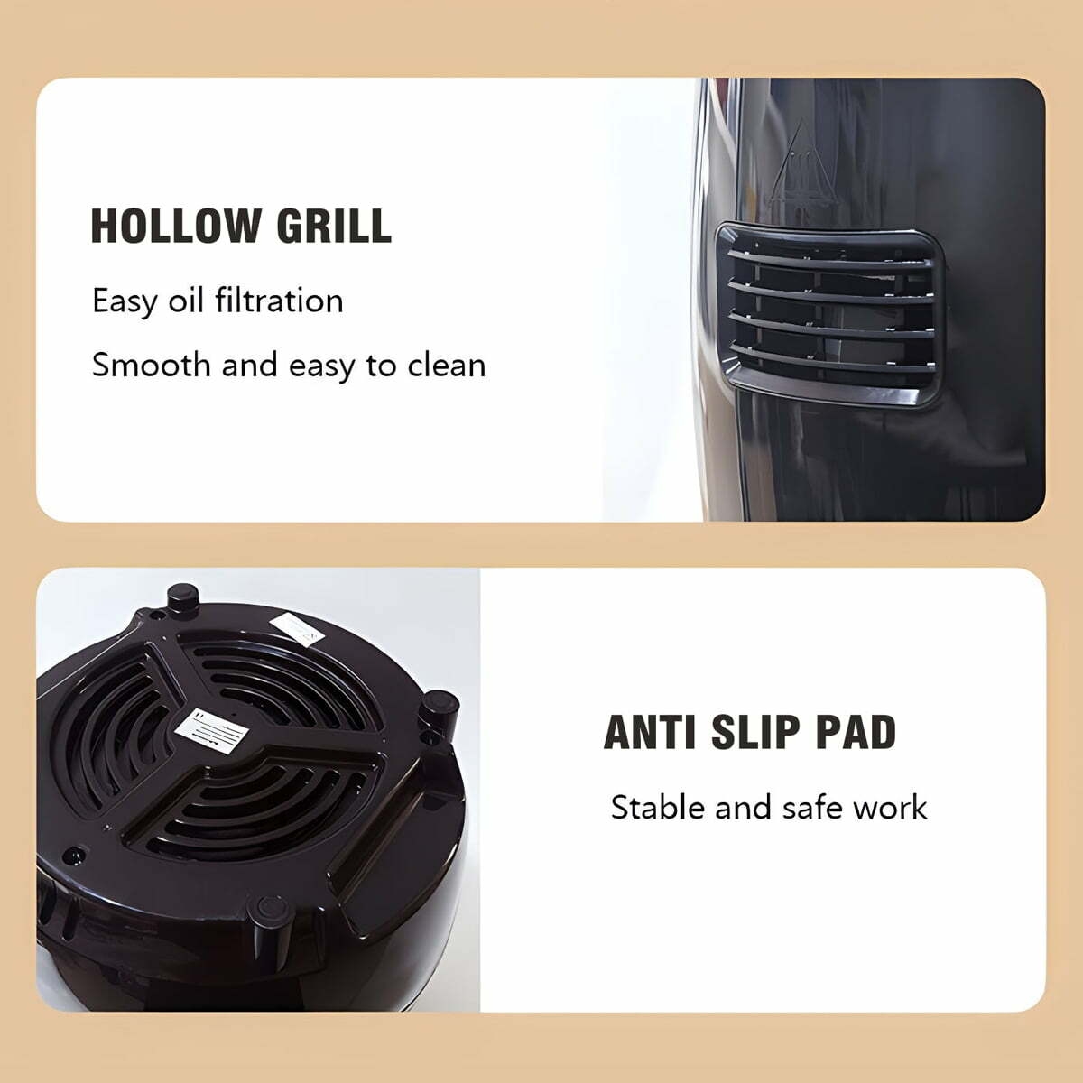 Biuble Air Fryer 6.5QT, 6-in-1 Airfryer Oven with Visible Cooking Window Smart Touch