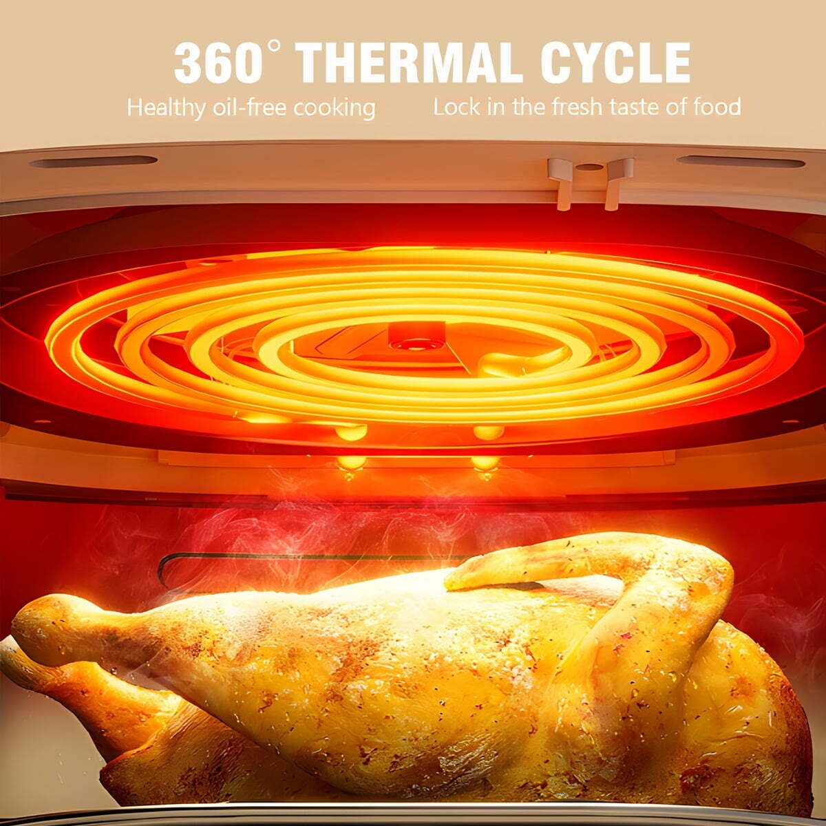 Biuble Air Fryer 6.5QT, 6-in-1 Airfryer Oven with Visible Cooking Window Smart Touch