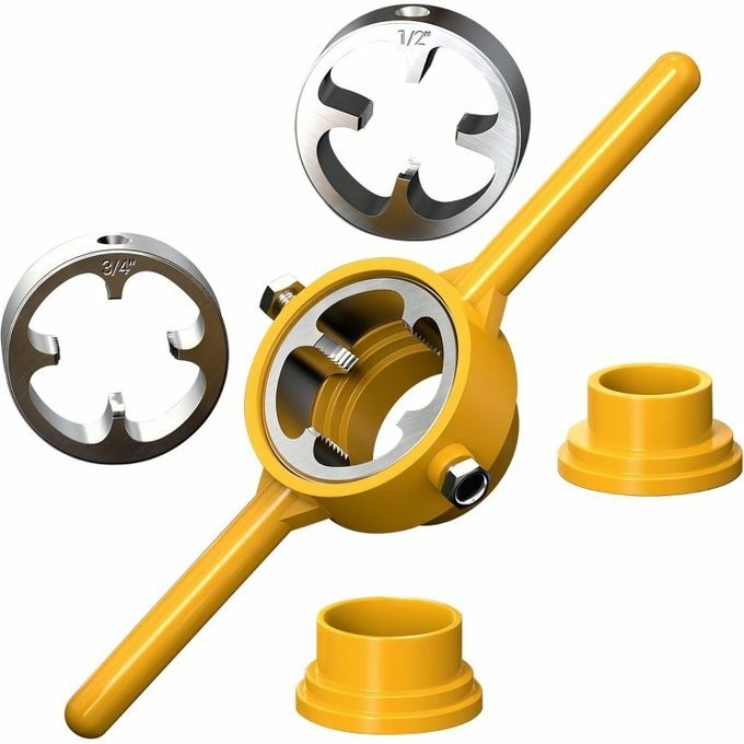 product_image_name-Generic- 6 Piece PVC Pipe Threader Pipe Tool, NPT Faucet Mould Set, Pipe Threader Kit with 3 Moulds (1/2 inch, 3/4 inch, 1 inch).-1