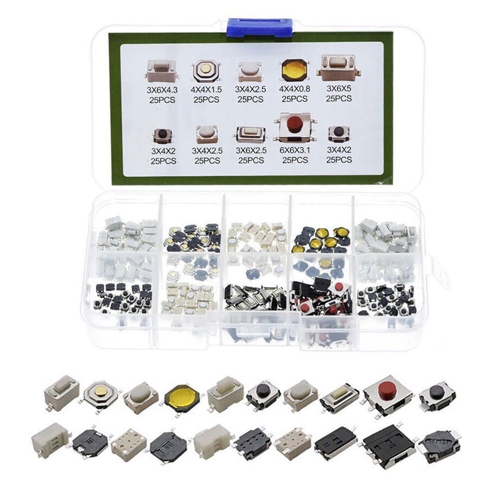 250x Auto Car Parts Tactile Push Button Switch Remote Key Button Microswitch Kit