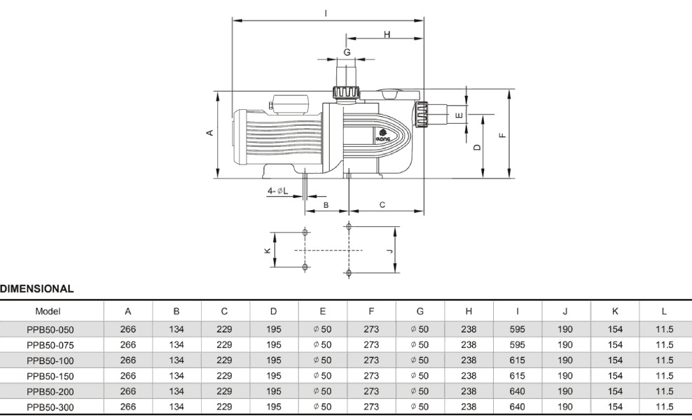Dimensions pompe piscine SwimExpert