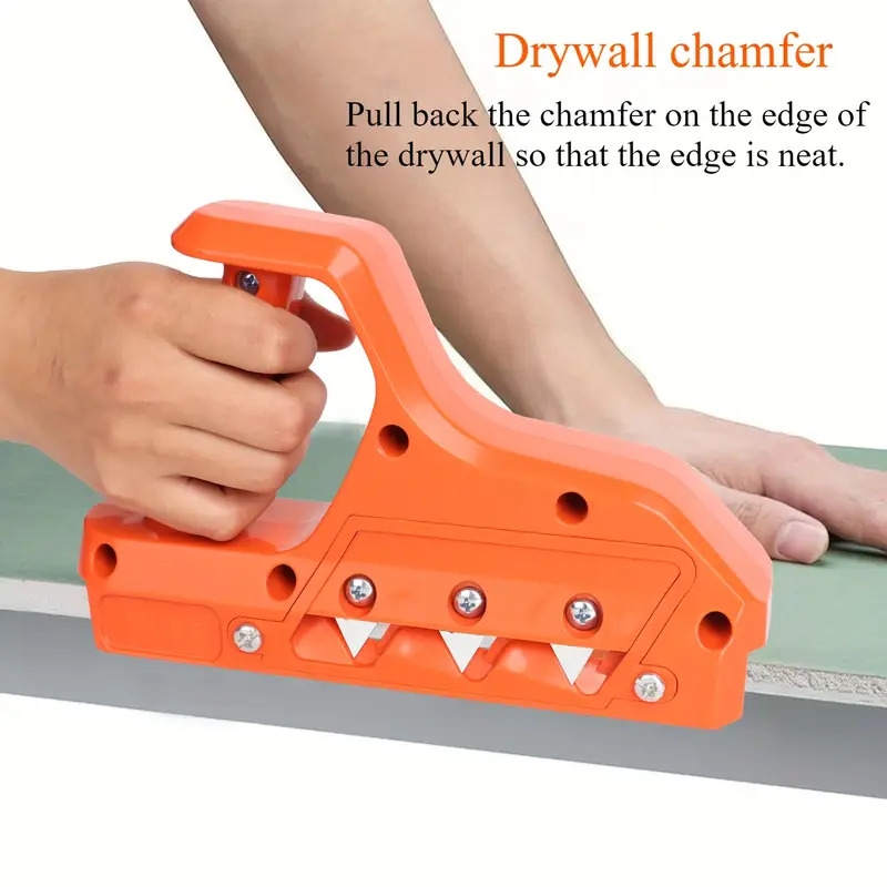手动干墙角平 - 快速边角角切割工具，带可调刀片，无需电力，适用于干墙、木工、diy项目 - 重型结构，适合专业和家庭使用 - 兼容 45°/60° 角切割边缘、木工配件、人体工程学设计、耐用塑料手柄、紧凑设计、坚固结构、手动飞机、建筑工人 商品详情 0