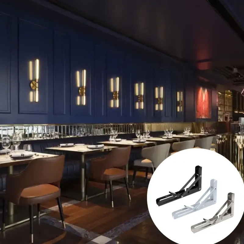 heavy duty folding shelf brackets 8 10 12 wall mounted for bench table with screws 7