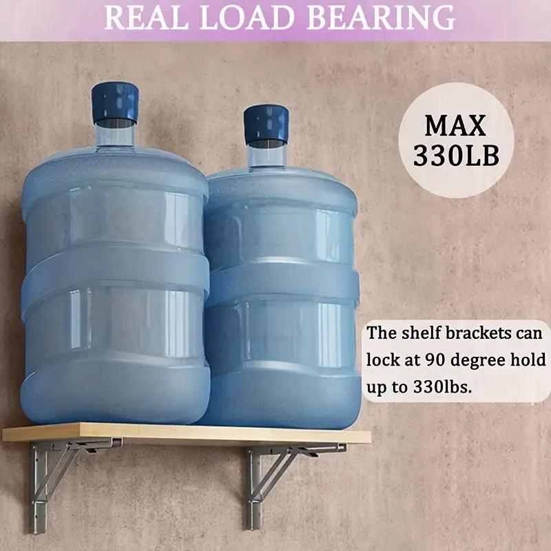 heavy duty folding shelf brackets 8 10 12 wall mounted for bench table with screws 5