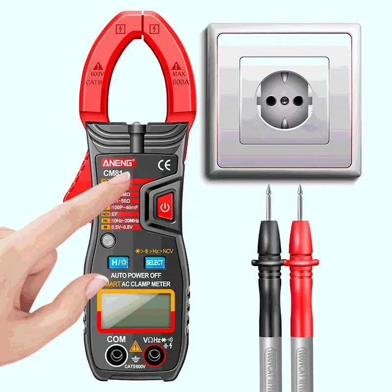 1pc multimeter cm80 cm81 digital clamp meter ac voltage tester ammeter current multimeter car amp hz capacitance ncv ohm tester details 0