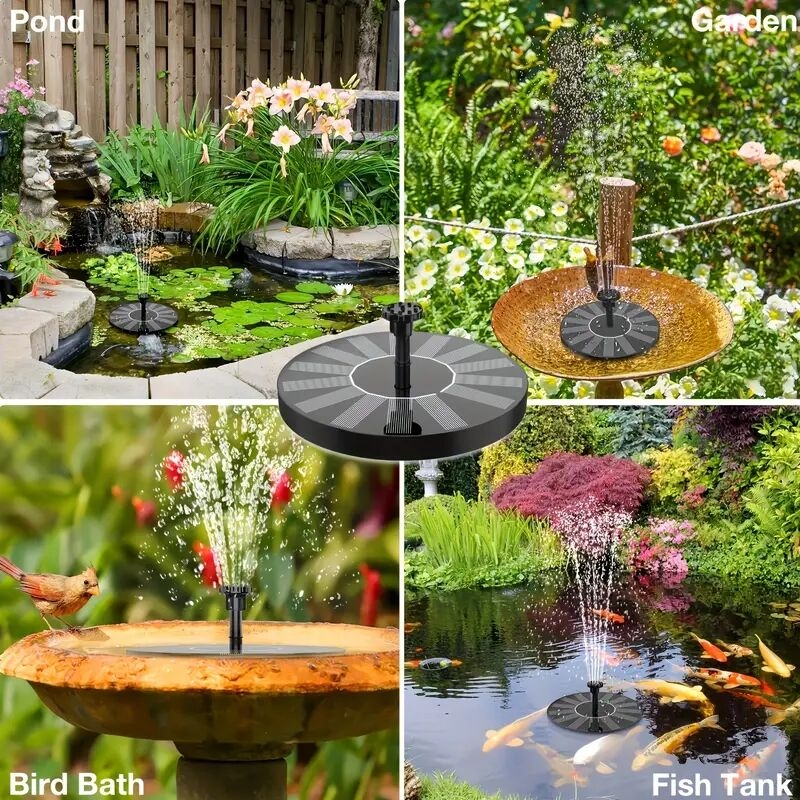 solar powered fountain pump with 6 nozzles bird baths ponds gardens swimming pools aquariums 4