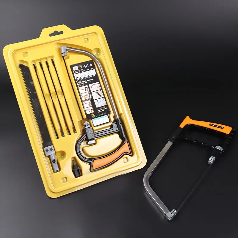 迷你手锯套装，8 合 1 多功能手锯，附 6 个钢锯片，可调式框架，diy 手动工具，用于切割金属、塑胶、木材、pvc 管、瓷砖、橡胶 商品详情 0