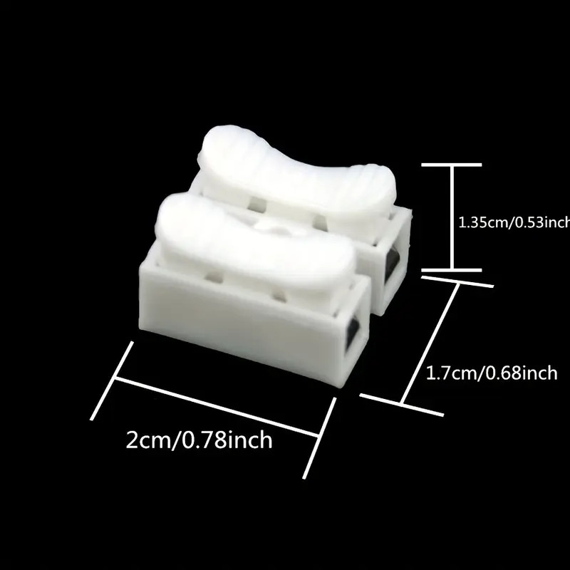 20pcs quick terminal connector push type connectors 2 pin flame retardant led lamp connectors details 2