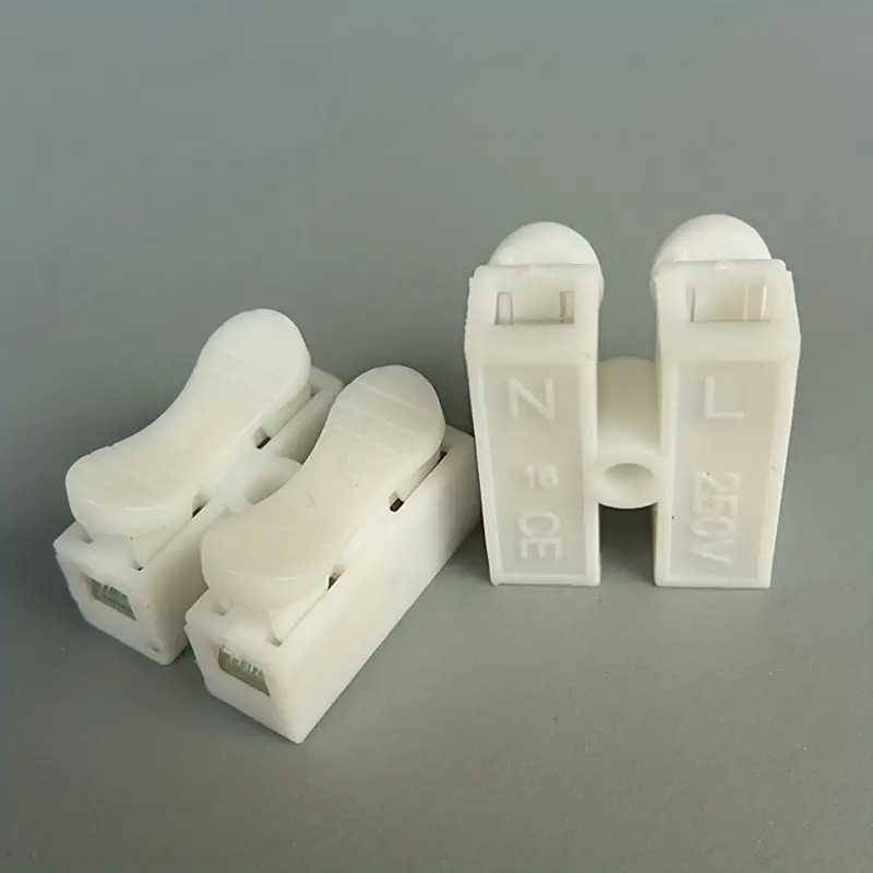 20pcs quick terminal connector push type connectors 2 pin flame retardant led lamp connectors details 6