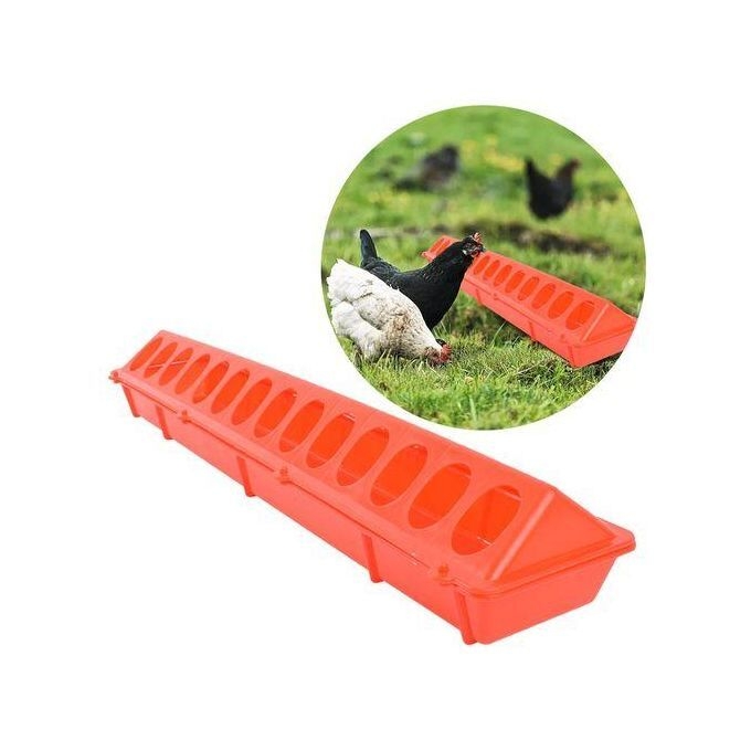 product_image_name-Generic-Flip Top Poultry Feeder Bird Feed Trough Water Drinker Waterer Box For-3