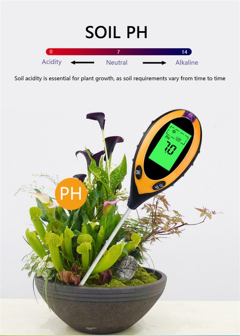 1 Ensemble, Humidimètre Du Sol, Température Numérique Des Plantes