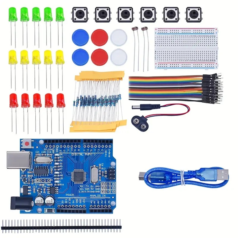 starter kit for uno r3 mini breadboard led jumper wire button for arduino diy kit details 0