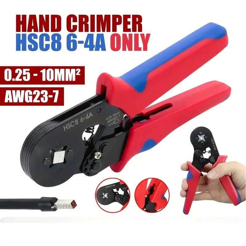 1 pair of crimping pliers tubular terminal crimping pliers hsc8 6 4a mini wire ferrule fixture kit high precision 0 25 10mm clamp set details 0