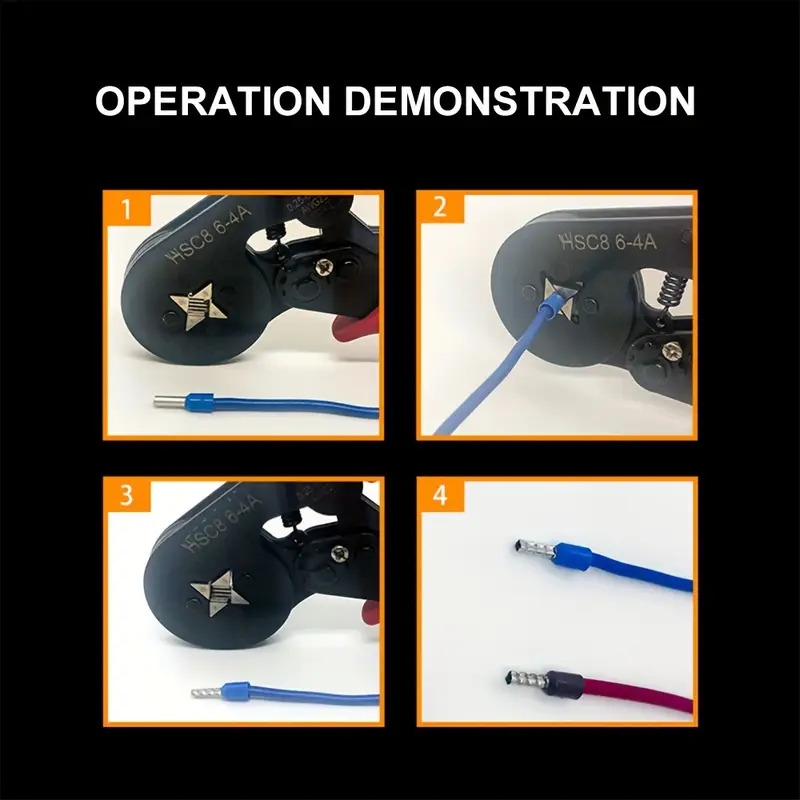 1 pair of crimping pliers tubular terminal crimping pliers hsc8 6 4a mini wire ferrule fixture kit high precision 0 25 10mm clamp set details 3