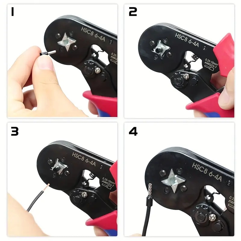 1 pair of crimping pliers tubular terminal crimping pliers hsc8 6 4a mini wire ferrule fixture kit high precision 0 25 10mm clamp set details 2