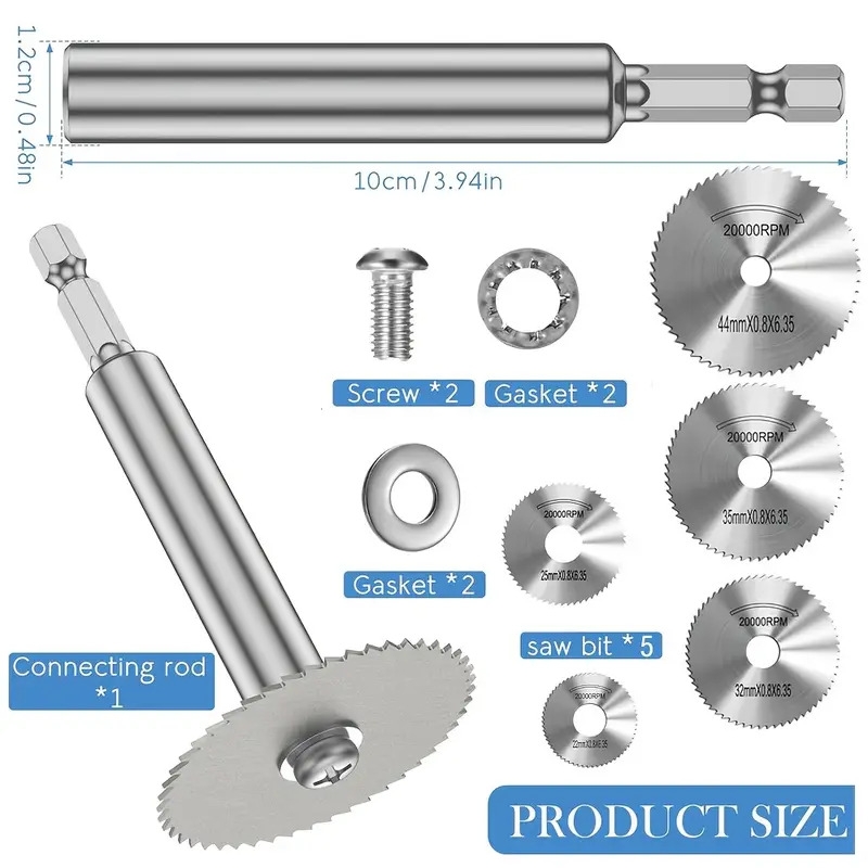 high   cutting wheel for 1 4 inch hex shank rotary saw thin disc blade with 8 replaceable cutting heads durable metal construction   cuts precision cutting metallic   durable construction Product details 2