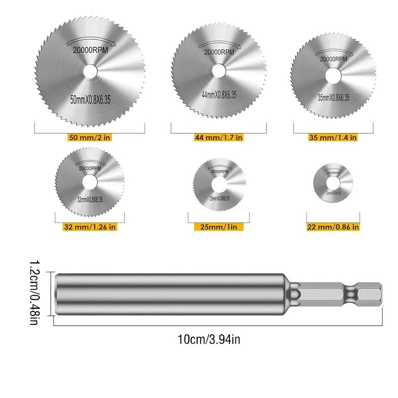 high   cutting wheel for 1 4 inch hex shank rotary saw thin disc blade with 8 replaceable cutting heads durable metal construction   cuts precision cutting metallic   durable construction Product details 3