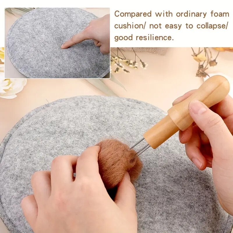 needle felting pad felting kit needle felting mat and felting needles with 1 felting needle holder details 5