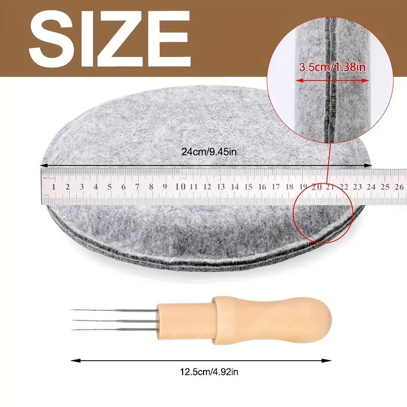 needle felting pad felting kit needle felting mat and felting needles with 1 felting needle holder details 3