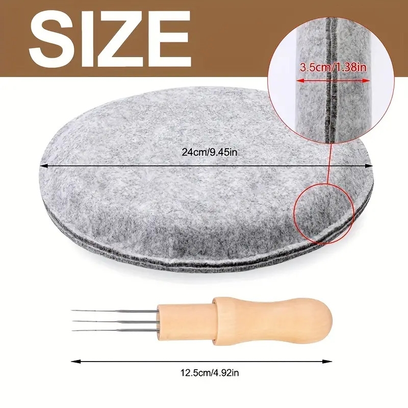 needle felting pad felting kit needle felting mat and felting needles with 1 felting needle holder details 2