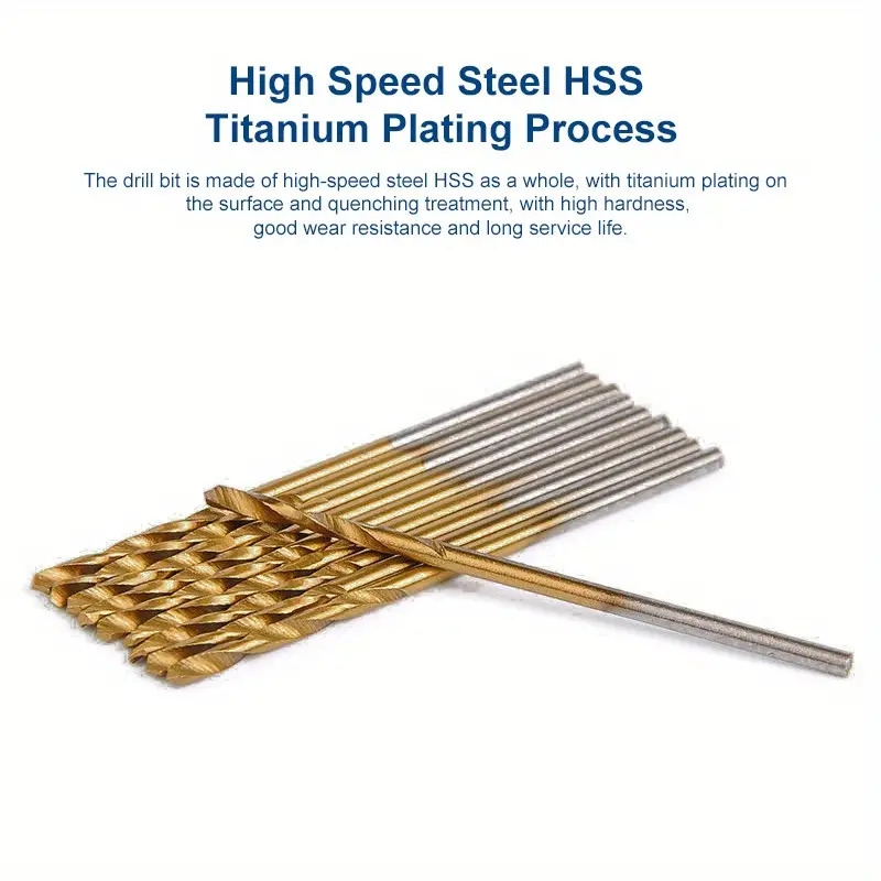 100pcs hss titanium coated drill bit set twist drill bits set high speed steel metal drill bits set for cast iron aluminum alloy copper wood plastic details 3