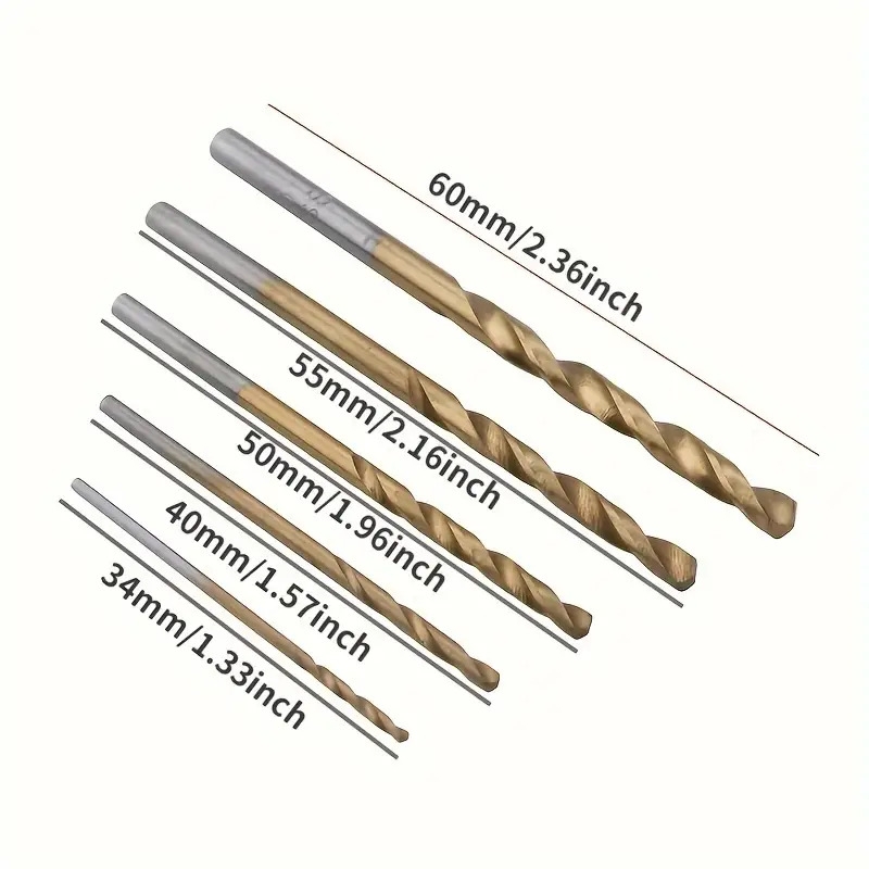 100pcs hss titanium coated drill bit set twist drill bits set high speed steel metal drill bits set for cast iron aluminum alloy copper wood plastic 1