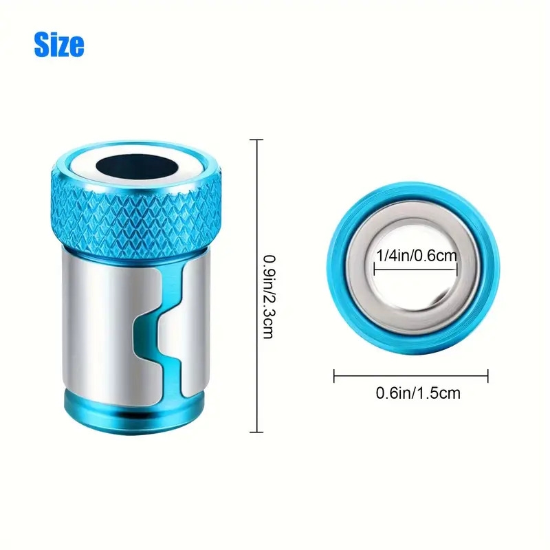 6件套磁力钻头固定器，防滑合金电磁环螺丝刀头，适用于1/4英寸六角螺丝刀 2