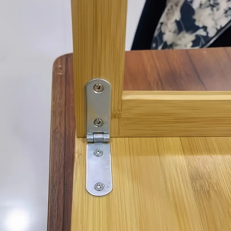 30pcs 6pcs foldable hinge 24pcs screw practical furniture flexible nut hinge strong pressure silvery cabinet door hinge for household use Product details 4