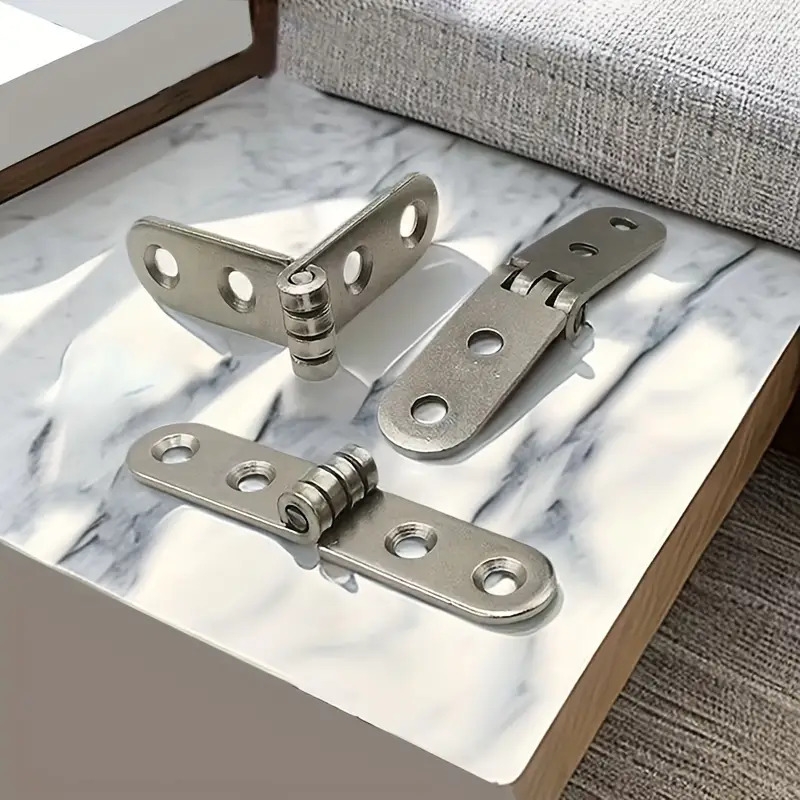 30pcs 6pcs foldable hinge 24pcs screw practical furniture flexible nut hinge strong pressure silvery cabinet door hinge for household use Product details 1