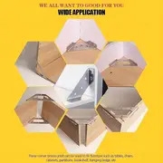 50pcs heavy duty stainless steel corner brackets with screws 90 angle support scratch resistant   for furniture wood frames details 3