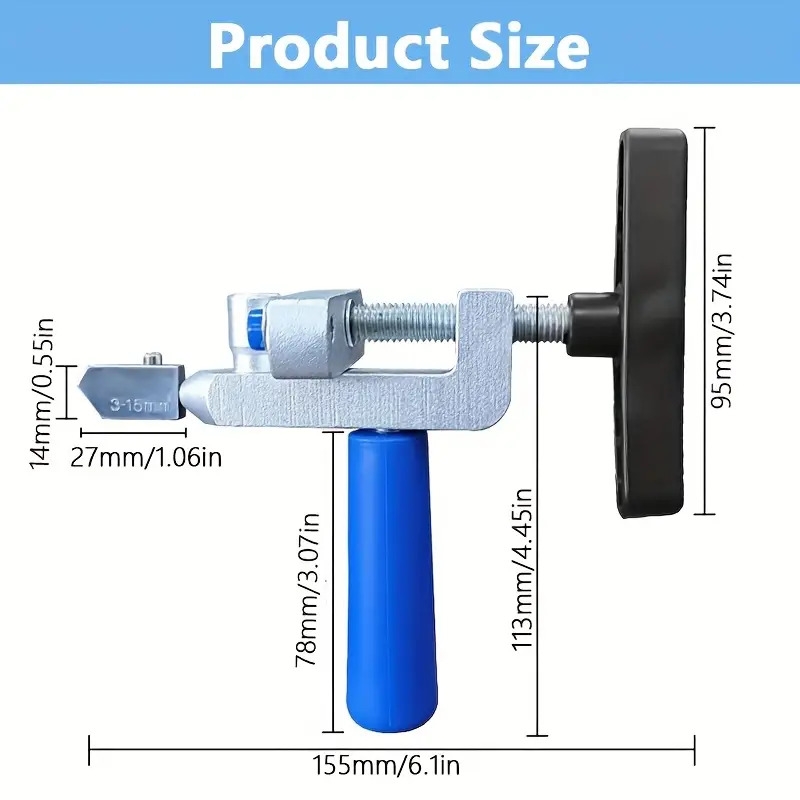 1件2合1玻璃瓷砖切割器 - 精准切割与破碎 - 耐用易操作，适合diy和专业项目——万圣节礼物、圣诞节礼物、家居装修、小巧设计、坚固结构、优质材料、可靠性能、手动工具、家庭改进 商品详情 1
