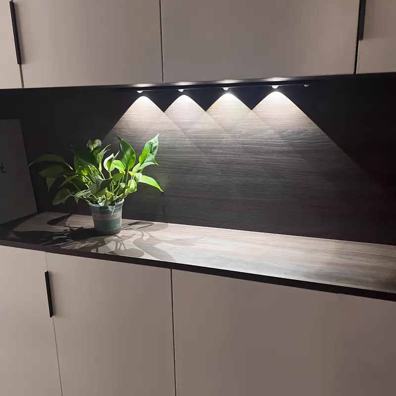 1个现代led感应柜灯,带磁吸usb充电,无线运动检测,超薄纤薄设计,3色可调led,适用于厨房、衣柜、浴室、展示柜的磁吸天花板/墙壁/床头照明——节能智能照明,带运动感应和usb供电操作 商品详情 4