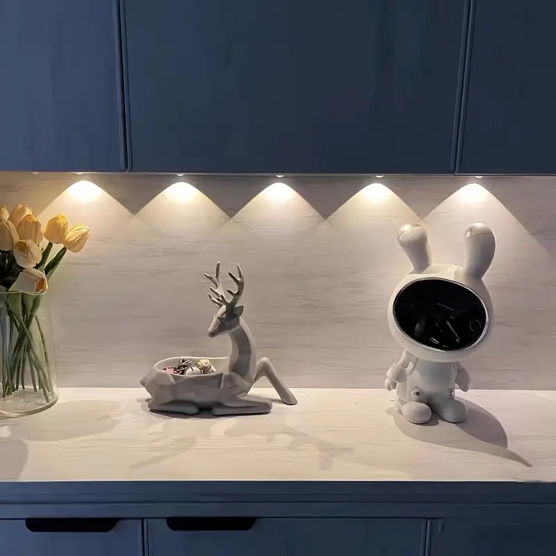 1个现代led感应柜灯,带磁吸usb充电,无线运动检测,超薄纤薄设计,3色可调led,适用于厨房、衣柜、浴室、展示柜的磁吸天花板/墙壁/床头照明——节能智能照明,带运动感应和usb供电操作 商品详情 8