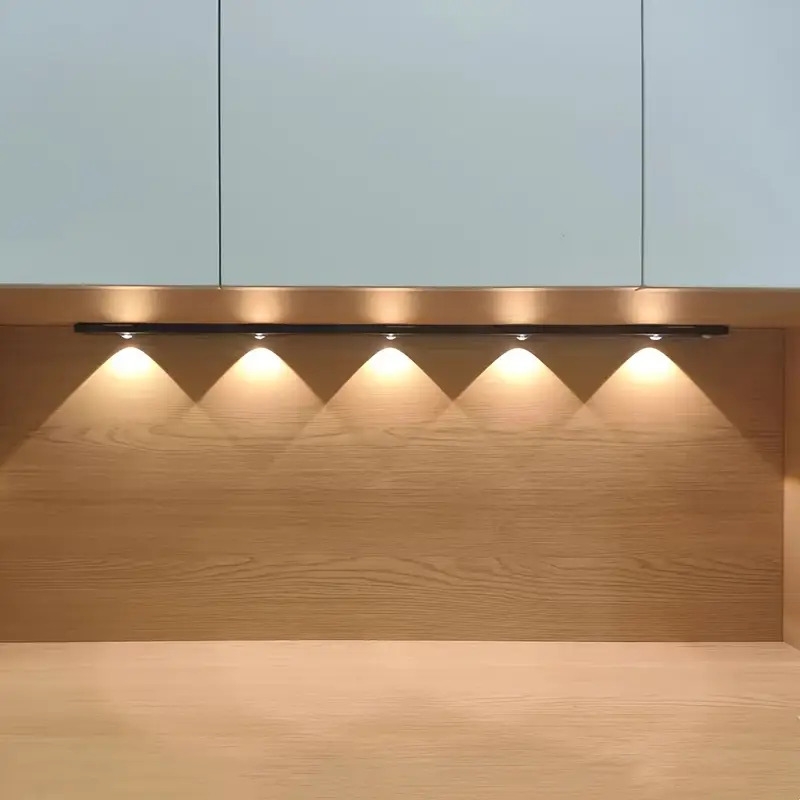 1个现代led感应柜灯,带磁吸usb充电,无线运动检测,超薄纤薄设计,3色可调led,适用于厨房、衣柜、浴室、展示柜的磁吸天花板/墙壁/床头照明——节能智能照明,带运动感应和usb供电操作 商品详情 2