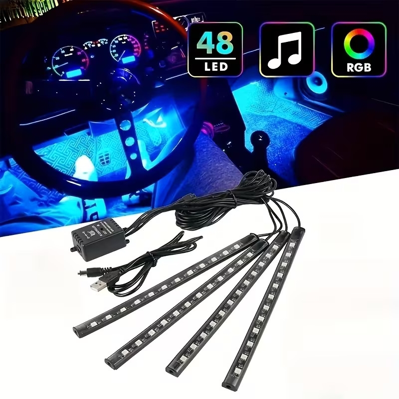 简易安装,汽车高亮度霓虹灯套件,汽车 led 灯条,车内灯、圣诞装饰、usb 霓虹灯配件,氛围灯带、脚部空间霓虹灯套件 商品详情 0