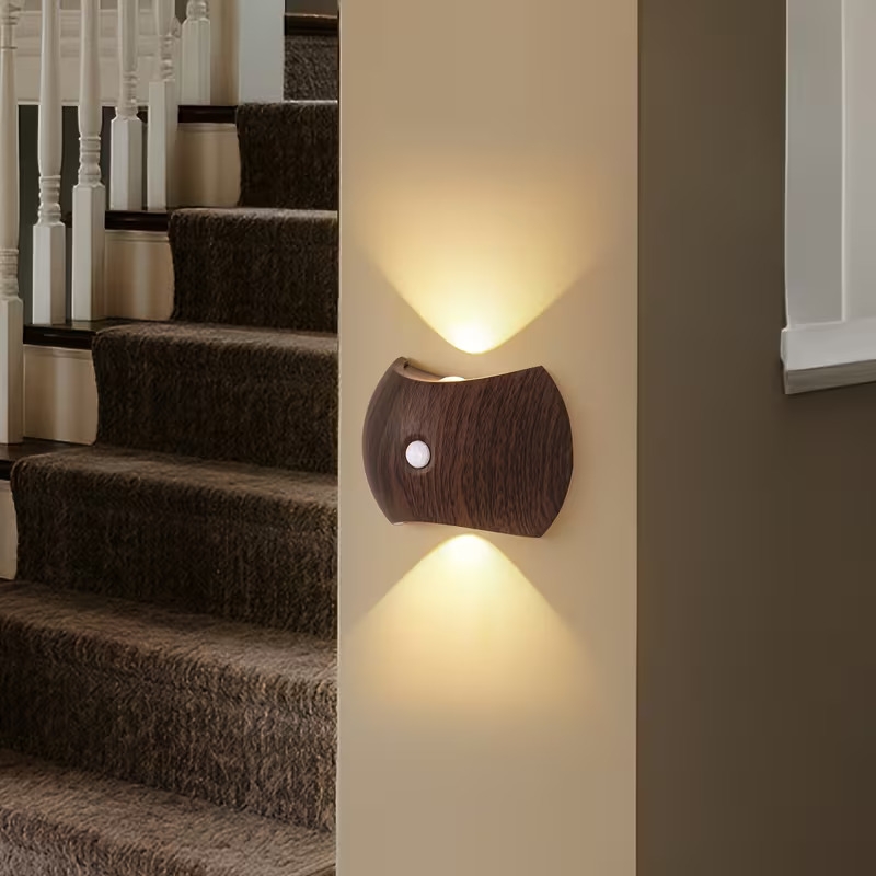 smart led motion sensor night light wireless charged 1200mah battery abs covered polished plastic wall lamp ideal for stairs bedroom cabinet semi embedded installation portable night light rechargeable led light stair lighting modern wall lamp durable plastic cover led lighting Product details 4
