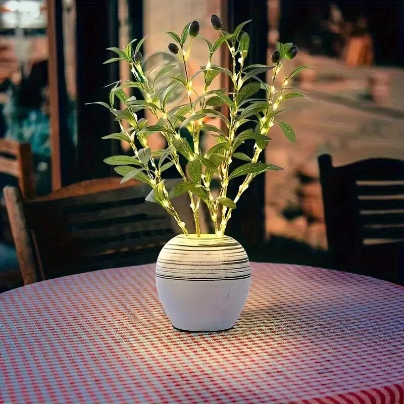 1pc led   lamp decorative plastic fairy tale light for home decor festive wedding christmas new year halloween valentines day flower theme battery operated aa x 2 not included ideal for cabinet dining table coffee shop vase decoration details 2